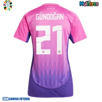 Camisa de Futebol Alemanha Ilkay Gundogan #21 Equipamento Secundário Mulheres Europeu 2024 Manga Curta